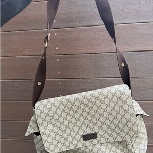 Gucci Beige and Brown Diaper Bag